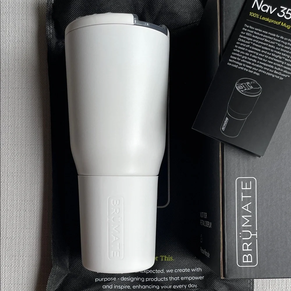 BrüMate NAV 35oz Travel Mug in Matte White brand new in box